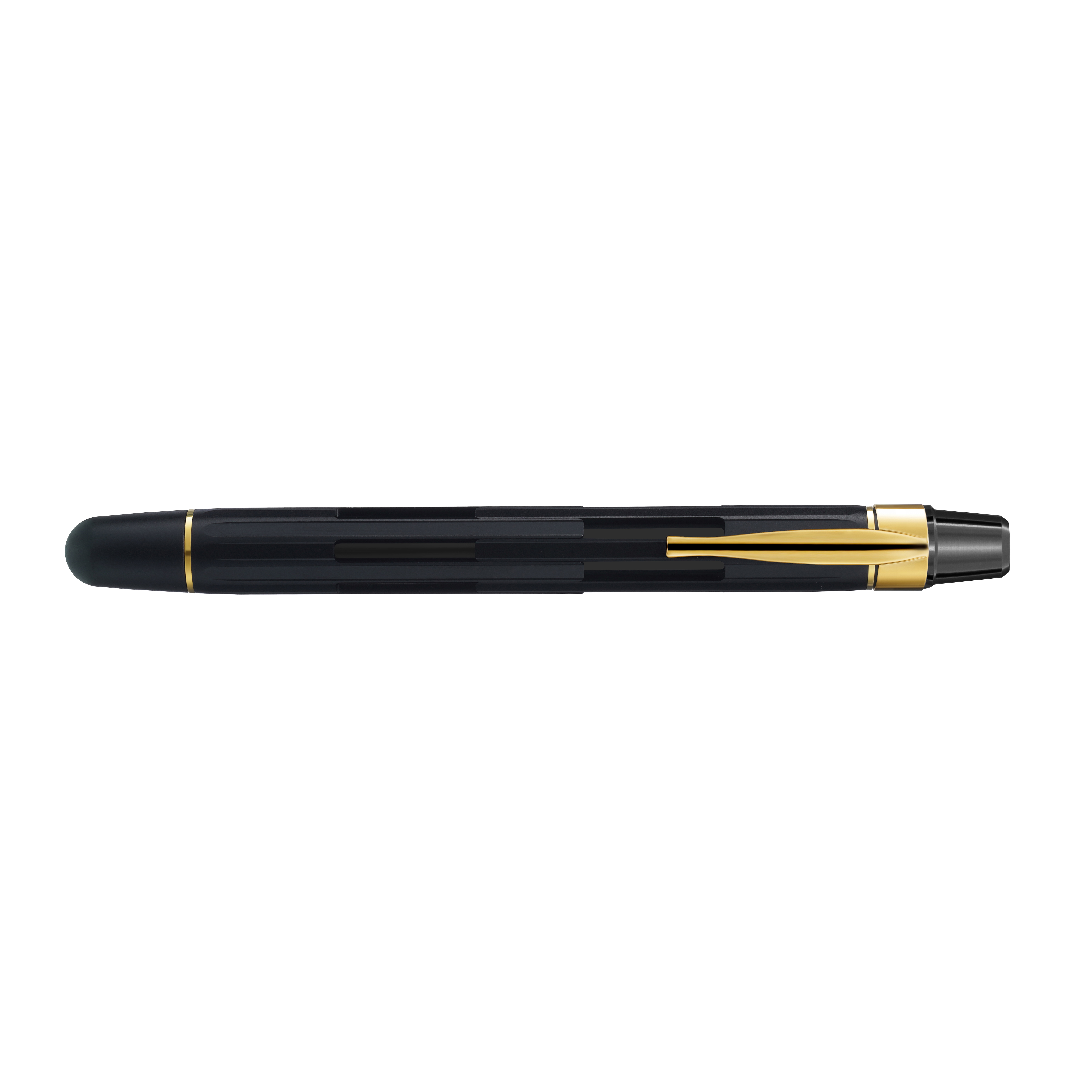 Nahvalur Eclipse Black Gold Retractable Fountain Pen - Vulpen